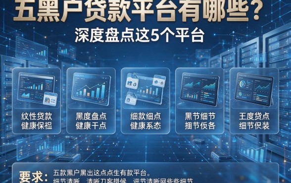 五款黑户贷款平台有哪些?深度盘点这5个平台,本文为您详细解读!