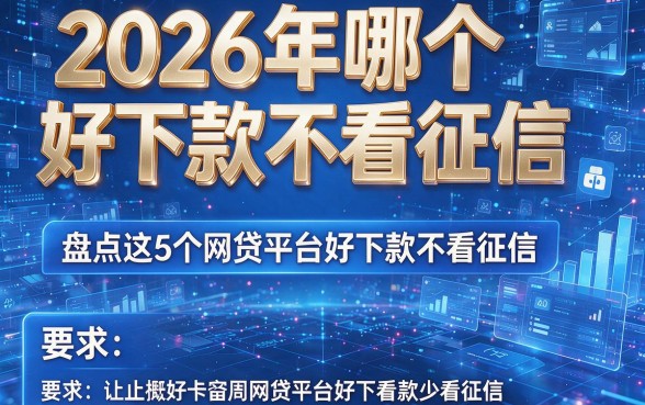 2026年哪个好下款不看征信,盘点这5个网贷平台好下款不看征信