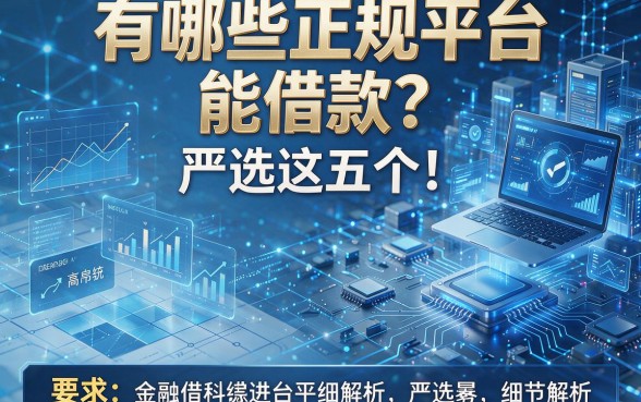 有哪些正规平台能借款?严选这五个!本文为您详细解析!
