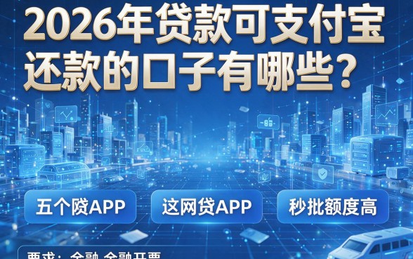 2026年贷款可支付宝还款的口子有哪些?这五个网贷APP秒批额度高!