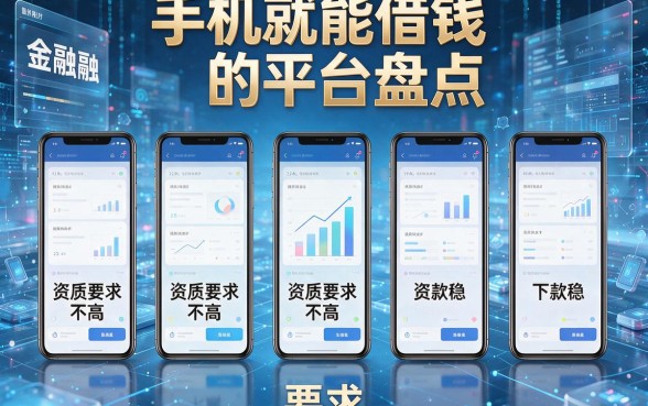 5个手机就能借钱的平台盘点，资质要求不高下款稳