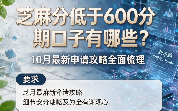 芝麻分低于600分期口子有哪些?10月最新申请攻略全面梳理!