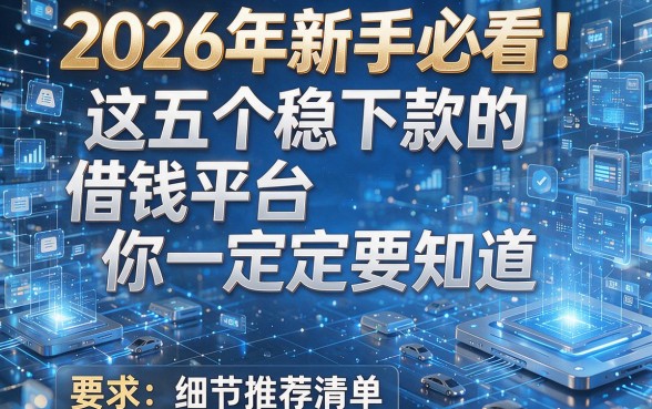 2026年新手必看!这五个稳下款的借钱平台你一定要知道(附推荐清单)