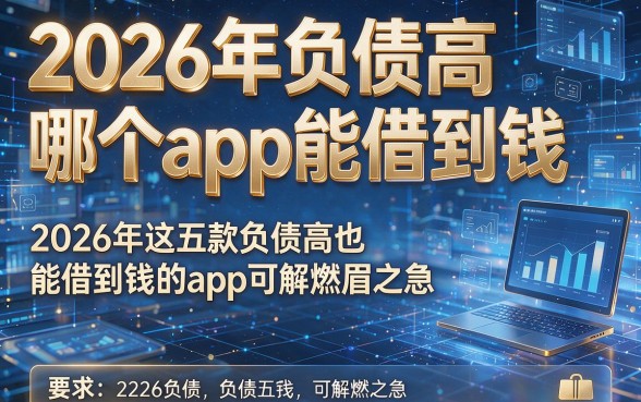 2026年负债高哪个app能借到钱,2026年这五款负债高也能借到钱的app可解燃眉之急