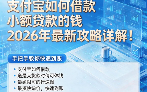 支付宝如何借款小额贷款的钱2026年最新攻略详解!手把手教你快速到账!