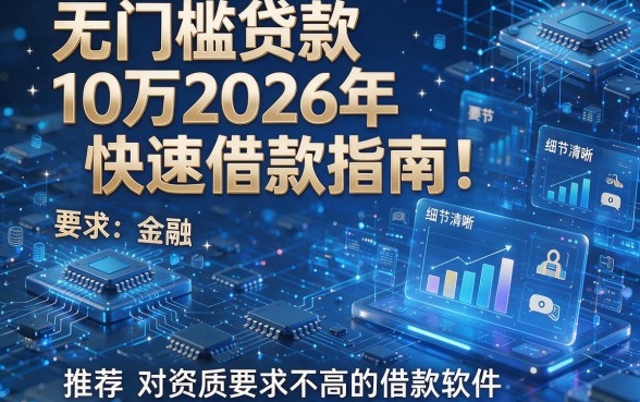 无门槛贷款10万2026年快速借款指南!推荐五款对资质要求不高的借款软件