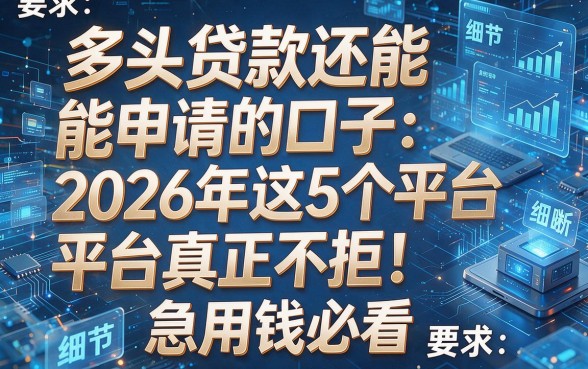 多头贷款还能申请的口子:2026年这5个平台真正不拒!急用钱必看!
