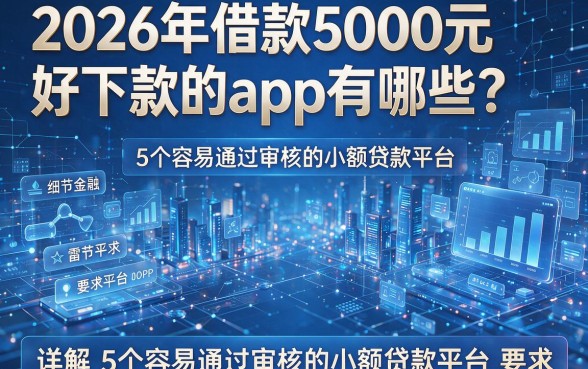 2026年借款5000元好下款的app有哪些？详解5个容易通过审核的小额贷款平台