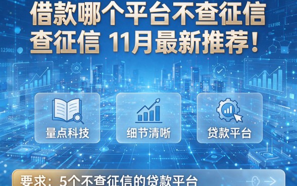 借款哪个平台不查征信11月最新推荐!盘点5个不查征信的贷款平台