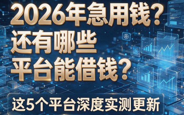2026年急用钱?还有哪些平台能借钱?这5个平台深度实测更新!