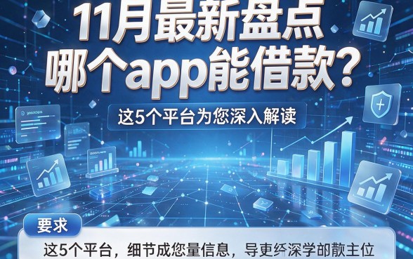 11月最新盘点：哪个app能借款？这5个平台为您深入解读！