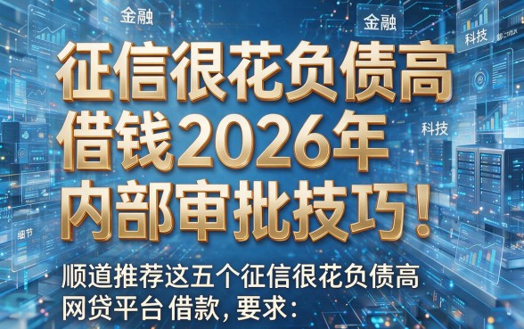 征信很花负债高借钱2026年内部审批技巧!顺道推荐这五个征信很花负债高网贷平台借款