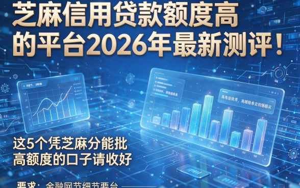 芝麻信用贷款额度高的平台2026年最新测评：这5个凭芝麻分能批高额度的口子请收好