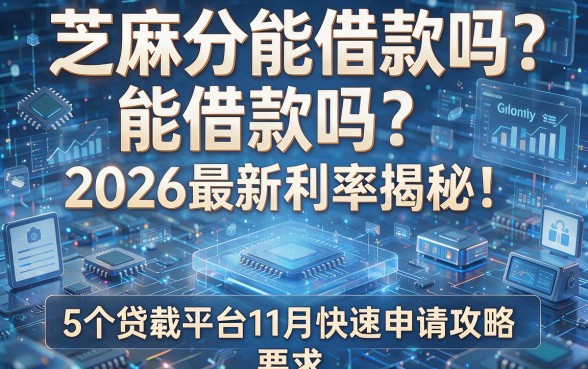 芝麻分能借款吗?2026最新利率揭秘!5个贷款平台11月快速申请攻略