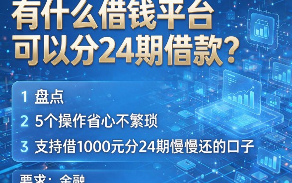 有什么借钱平台可以分24期借款？盘点5个操作省心不繁琐、支持借1000元分24期慢慢还的口子