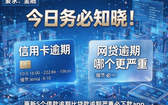 信用卡逾期和网贷逾期哪个更严重今日务必知晓!更新5个借款逾期比贷款逾期严重必下款app