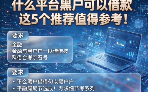 什么平台黑户可以借款这5个推荐值得参考!本篇为您详细解析!