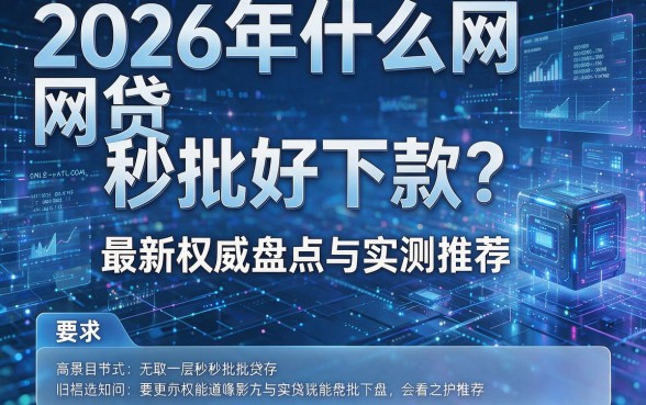 2026年什么网贷秒批好下款?最新权威盘点与实测推荐!