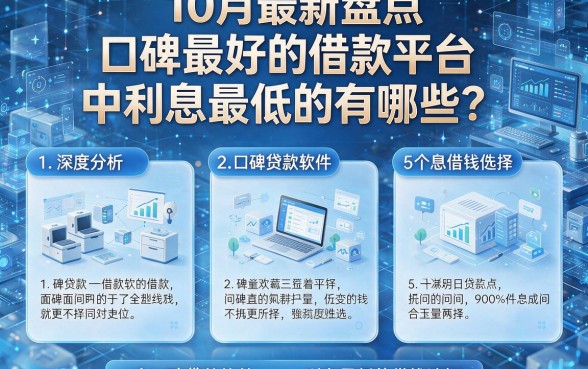 10月最新盘点:口碑最好的借款平台中利息最低的有哪些?深度分析5个口碑贷款软件利息最低的借钱选择