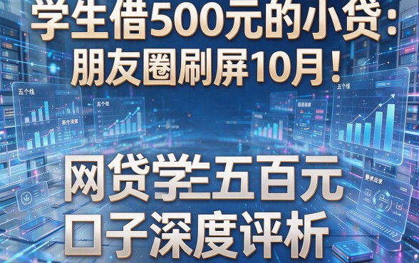 学生借500元的小贷:朋友圈刷屏10月!五个学生网贷五百元口子深度评析