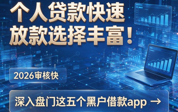 个人贷款快速放款选择丰富!2026审核快,深入盘点这五个黑户借款app!