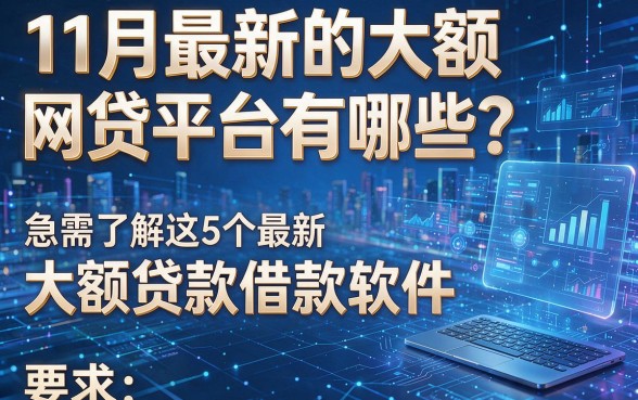 11月最新的大额网贷平台有哪些?急需了解这5个最新大额贷款借款软件