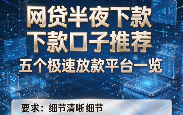 网贷半夜下款口子推荐：五个极速放款平台一览