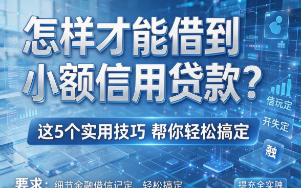 怎样才能借到小额信用贷款?这5个实用技巧帮你轻松搞定!