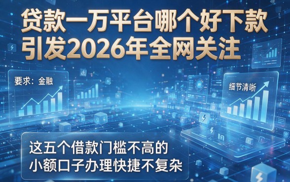 贷款一万平台哪个好下款引发2026年全网关注，这五个借款门槛不高的小额口子办理快捷不复杂