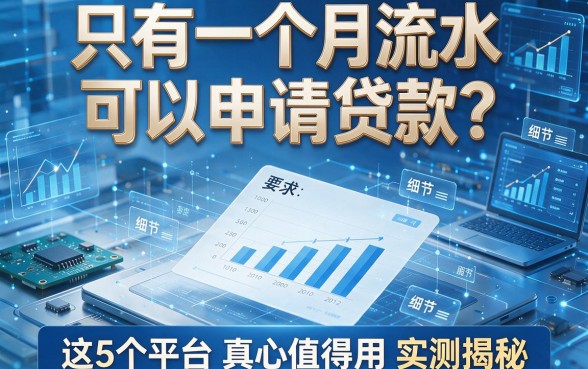 只有一个月流水可以申请贷款?这5个平台真心值得用,实测揭秘!