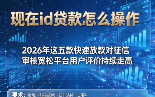 现在id贷款怎么操作，2026年这五款快速放款对征信审核宽松平台用户评价持续走高