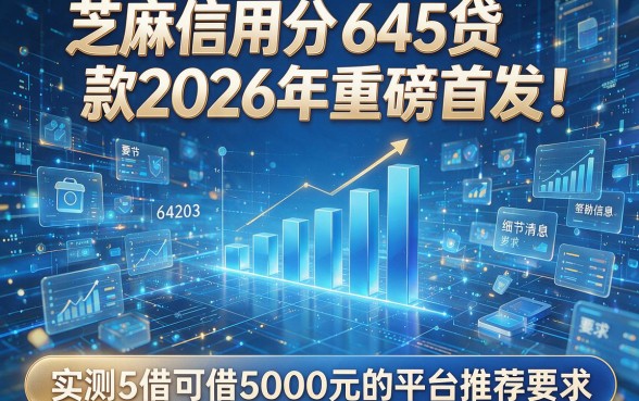 芝麻信用分645贷款2026年重磅首发!实测5款可借5000元的平台推荐