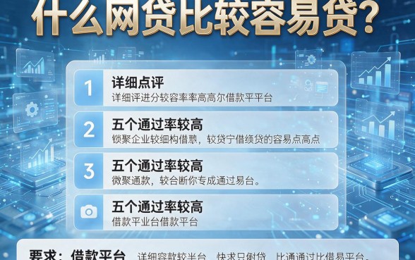 什么网贷比较容易贷?详细点评五个通过率较高的借款平台!