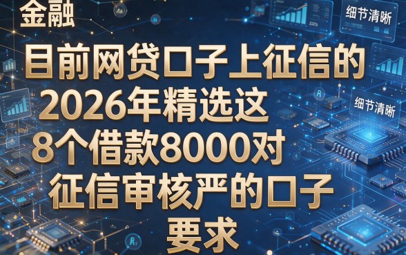 目前网贷口子上征信的，2026年精选这8个借款8000对征信审核严的口子