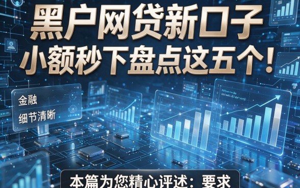 黑户网贷新口子 小额秒下盘点这五个!本篇为您精心评述!
