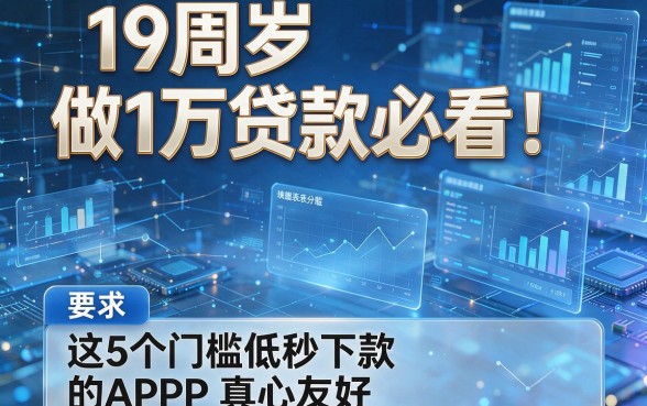 19周岁做1万贷款必看！这5个门槛低秒下款的APP真心友好