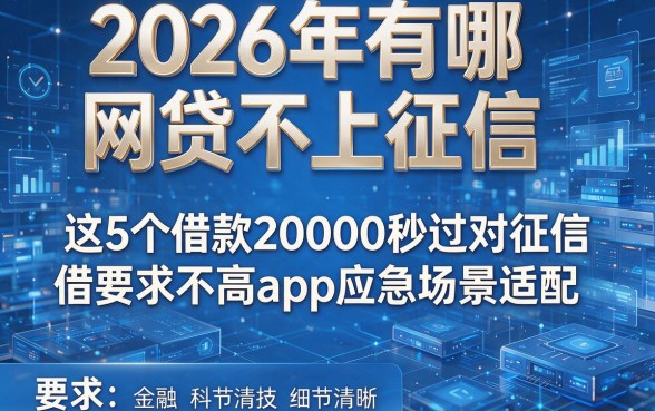 2026年有哪些网贷不上征信,这5个借款20000秒过对征信要求不高app应急场景适配
