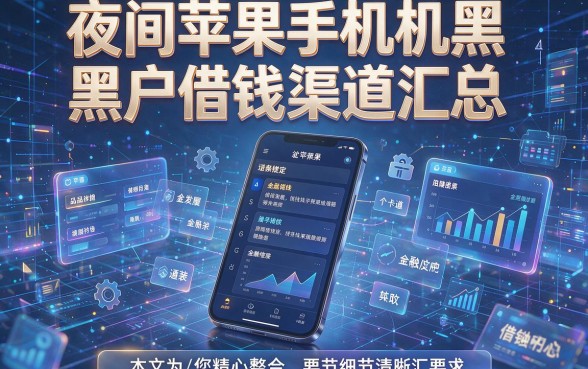 夜间苹果手机黑户借钱渠道汇总,本文为您精心整合!