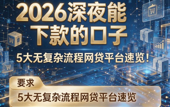2026深夜能下款的口子|5大无复杂流程网贷平台速览!