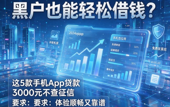黑户也能轻松借钱?这5款手机App贷款3000元不查征信,体验顺畅又靠谱