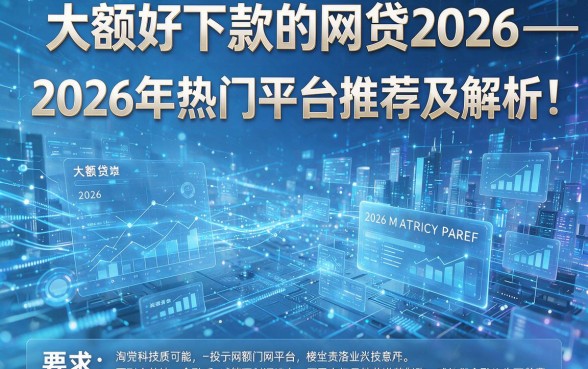 大额好下款的网贷2026——2026年热门平台推荐及解析！