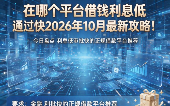 在哪个平台借钱利息低通过快2026年10月最新攻略!今日盘点利息低审批快的正规借款平台推荐