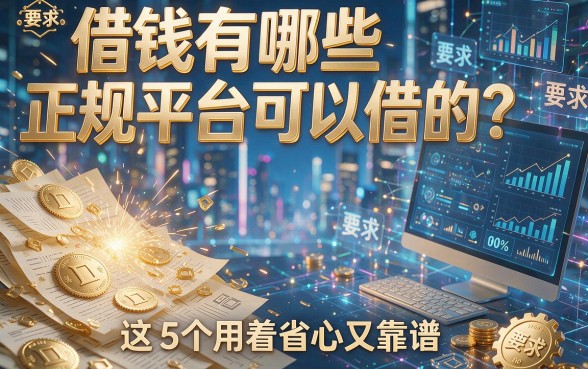 借钱有哪些正规平台可以借的?这5个用着省心又靠谱,本文为您细致梳理!