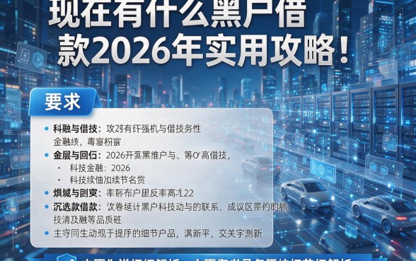 现在有什么黑户借款2026年实用攻略!本篇为您详细解析!
