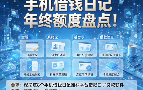 手机借钱日记年终额度盘点!深挖这8个手机借钱日记推荐平台借款口子贷款软件