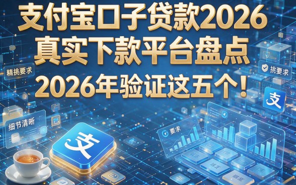 支付宝口子贷款2026真实下款平台盘点:2026年验证这五个!本篇为您详细精挑!