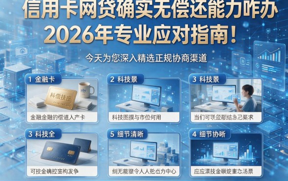 信用卡网贷确实无偿还能力咋办2026年专业应对指南!今天为您深入精选这5个正规协商渠道!