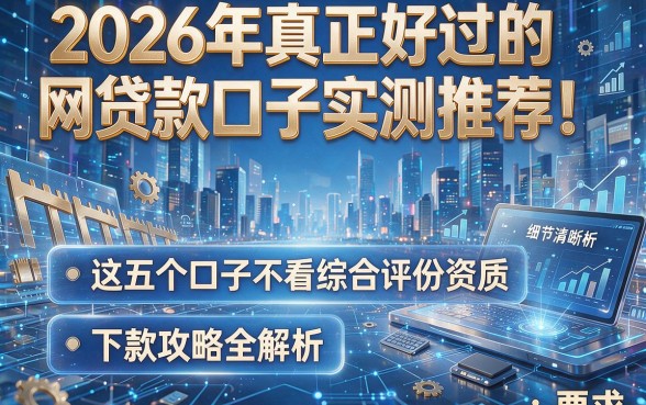 2026年真正好过的网贷款口子实测推荐！这五个口子不看综合评分资质，下款攻略全解析
