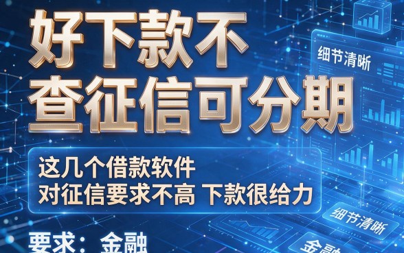 好下款不查征信可分期,这几个借款软件对征信要求不高下款很给力