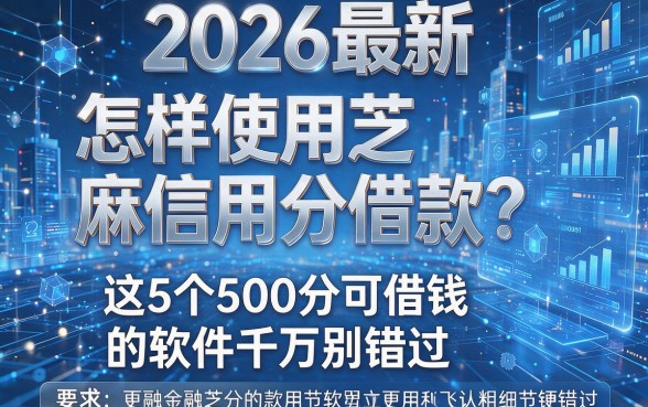 2026最新：怎样使用芝麻信用分借款？这5个500分可借钱的软件千万别错过